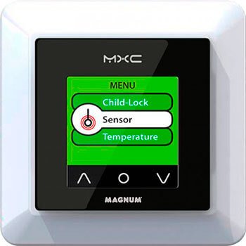 Умное меню терморегулятора для теплого пола  MAGNUM X-treme Control